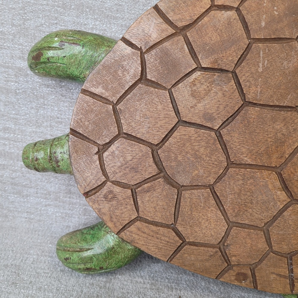 Pottery Barn Turtle Cheese Board Wood Charcuterie w Spreaders & Flags RARE! - Picture 8 of 16